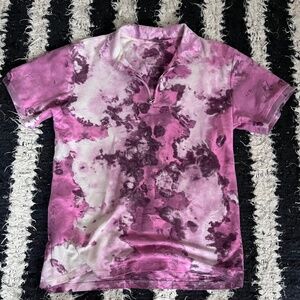 Pink Tie-Dye Polo